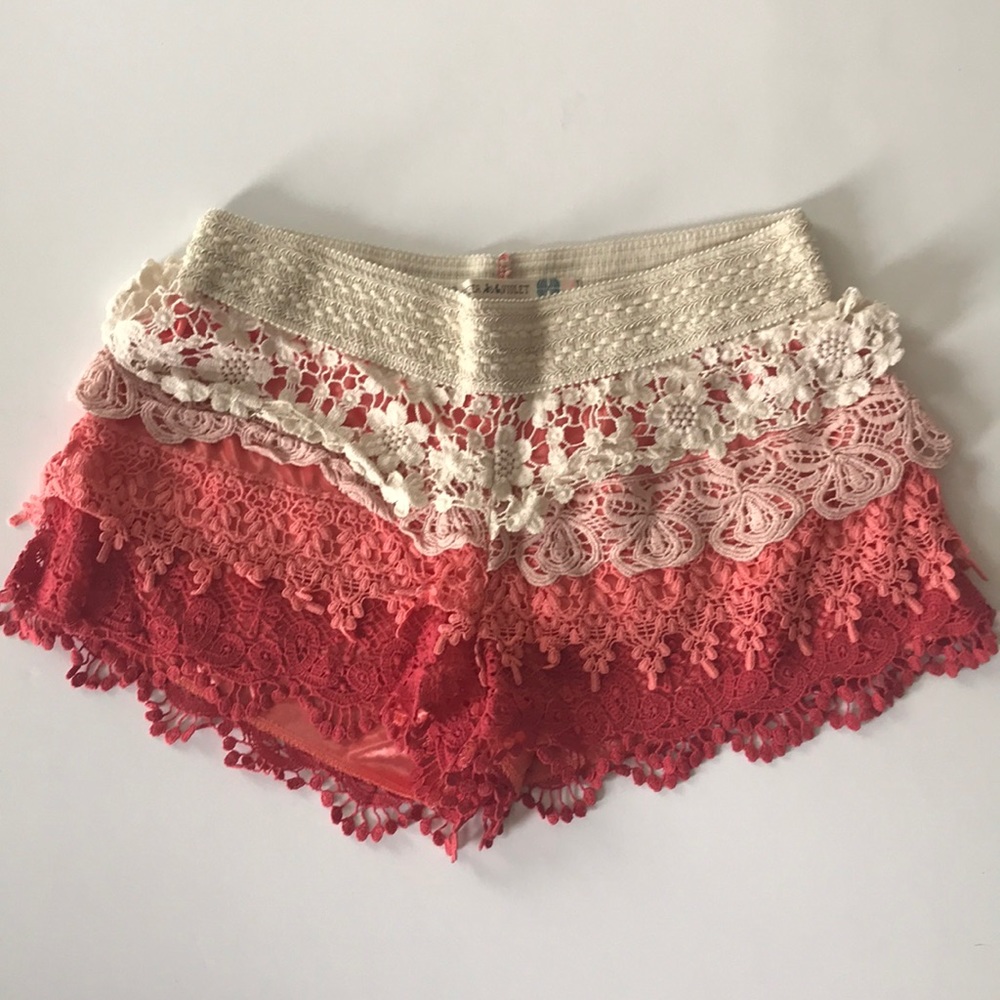 coral ombré Chelsea & Violet shorts